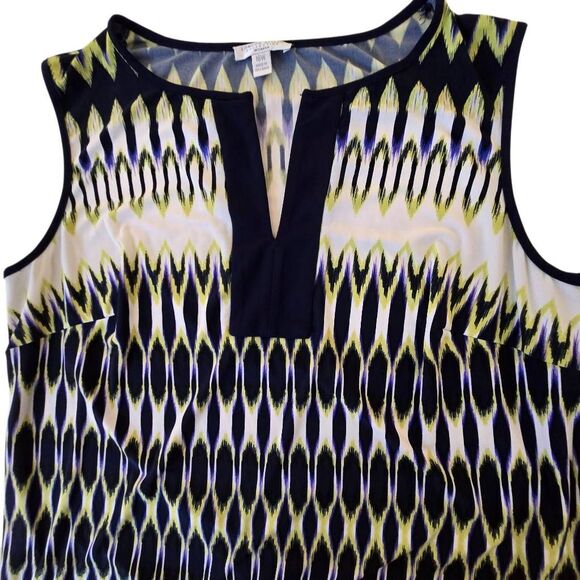 London Times Womens Plus Size Geometric Sleeveless Sheath Dress Size 16W - Picture 4 of 11